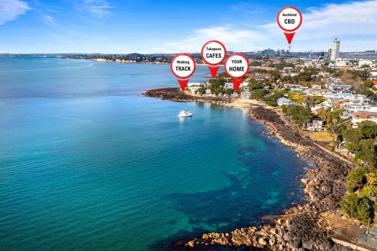 Takapuna Beachfront W Stunning Views Окленд Екстер'єр фото